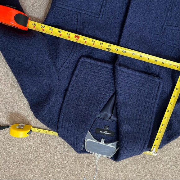 Kenneth Cole nwt blue purple midi coat- large - Picture 9 of 10